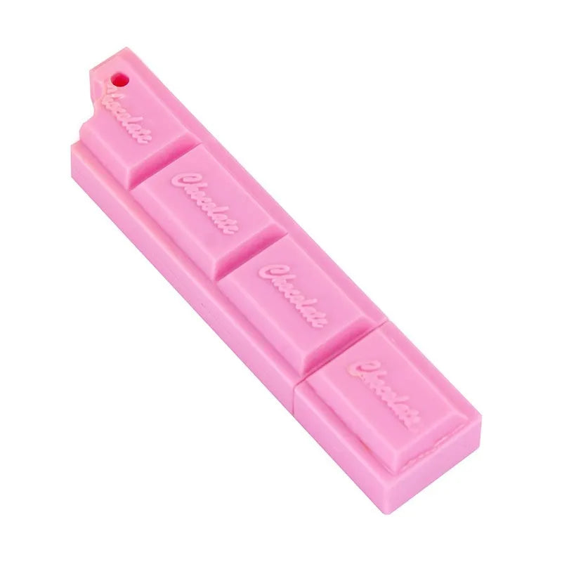 Chocolate ballpoint pen with 0.5mm tip in pink, beige, and brown colour options