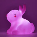 Enamel LED bedside lamp in cloud blue design, compact 12x8x8cm size with cartoon animal shape