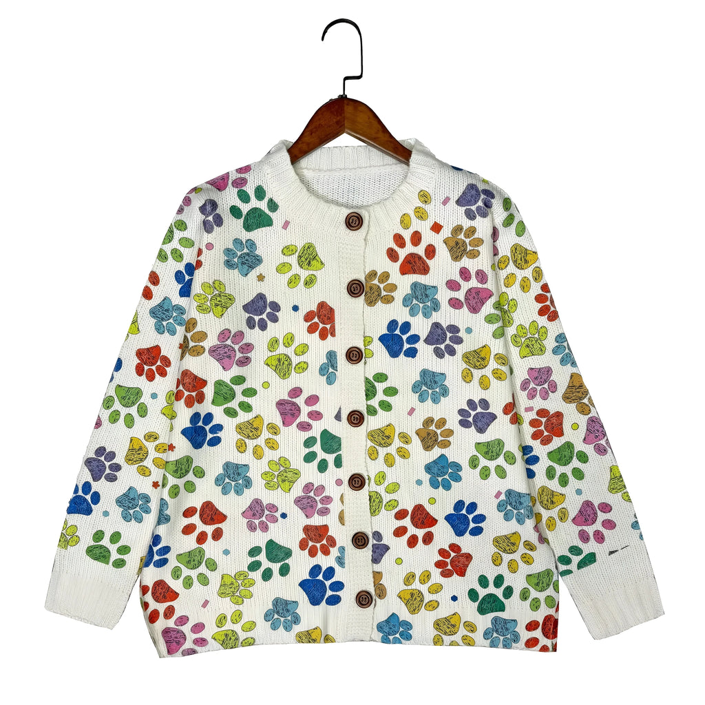 Custom digital print long sleeve top in 95% polyester with personalised picture design, available in sizes S to 5XL.