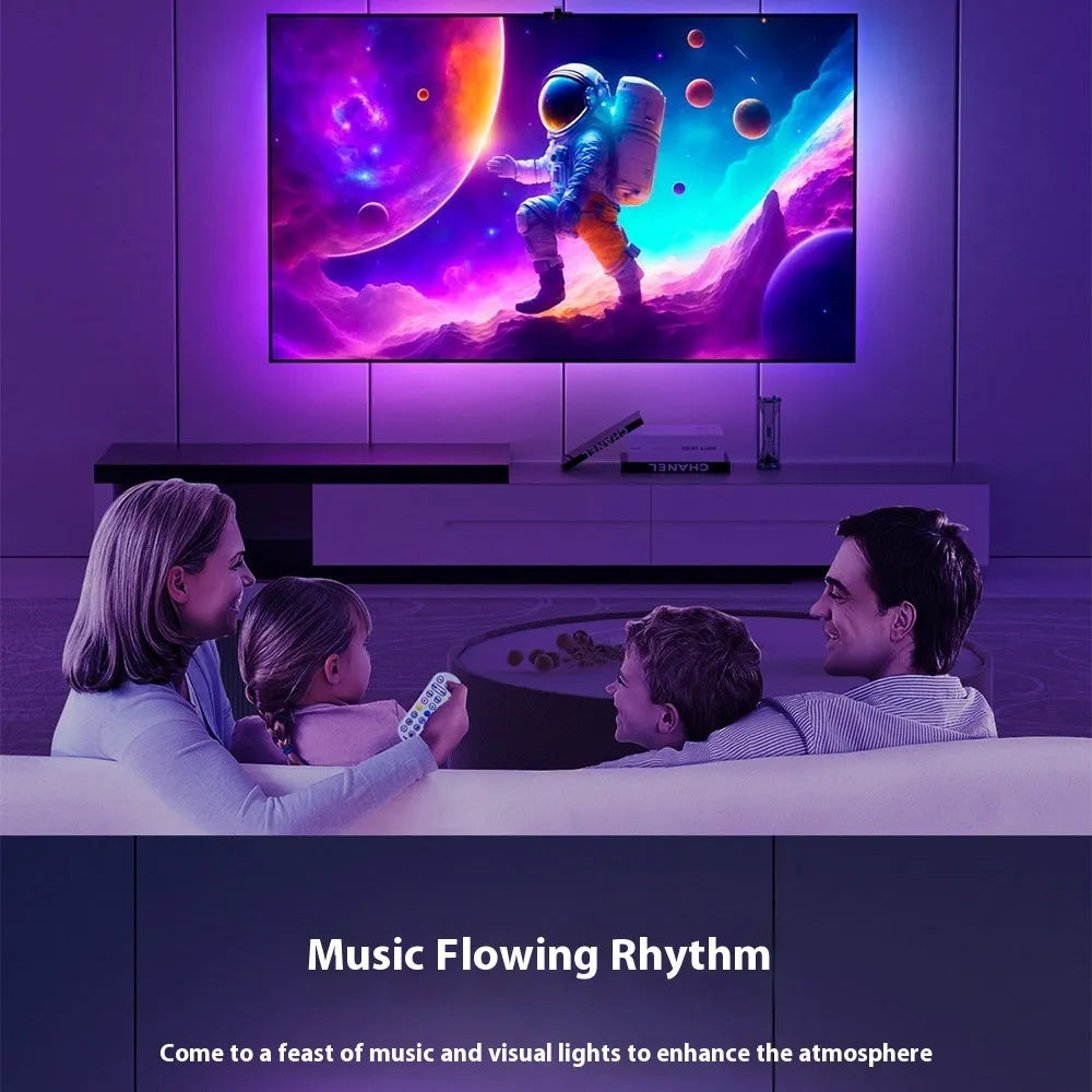 Sensor capture TV background light belt with 5050 LEDs, 30 per metre, Bluetooth APP control