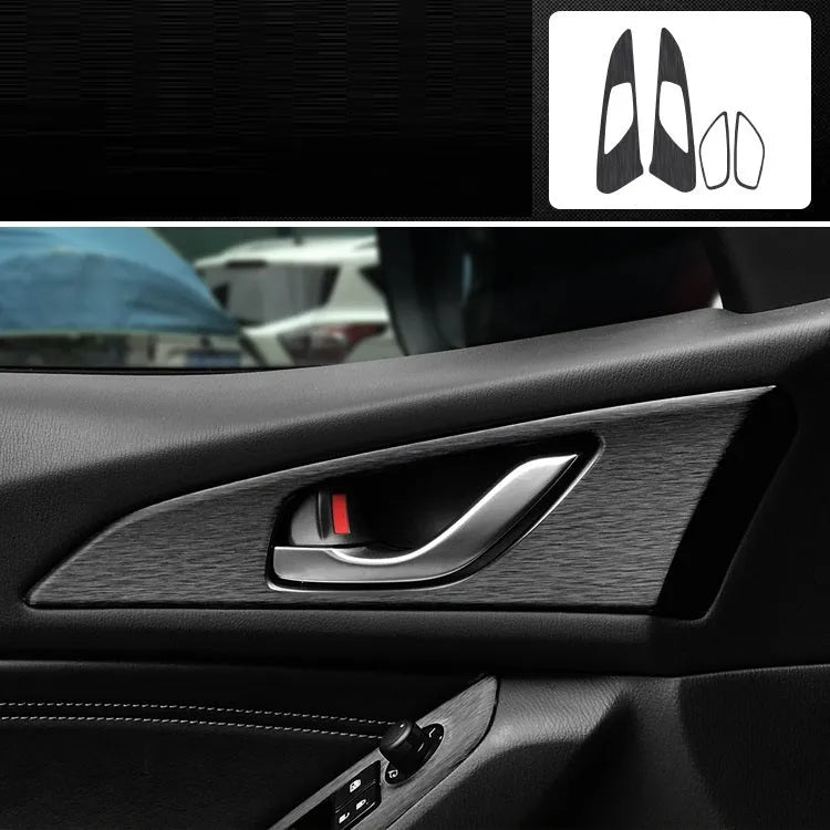 Unksera brand car interior decorative film sticker set for dashboard, centre console, and door handles.