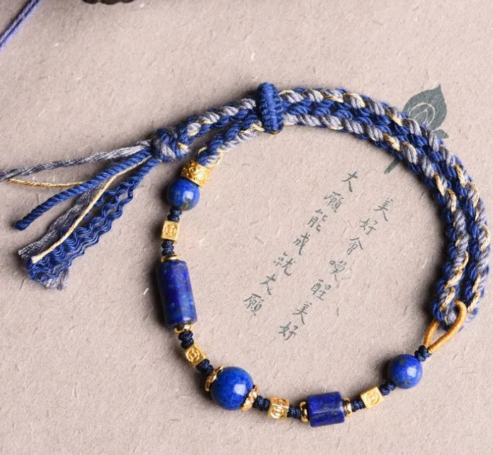 Hand-woven rope bracelet DIY watch band in ethnic style with flexible wire construction