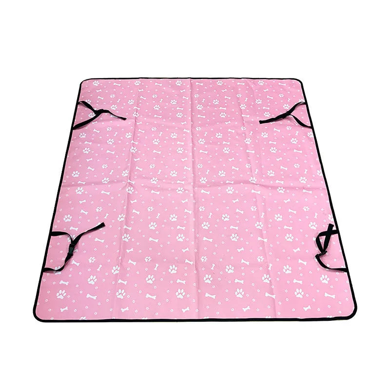 Car pet mat rear seat protector for dogs with water resistant cloth material
