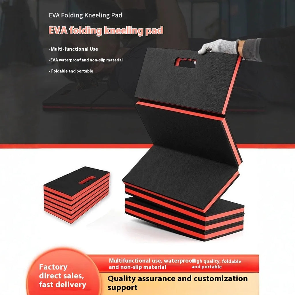 Folding EVA kneeling mat for car repair with dimensions 116cm long by 40cm wide