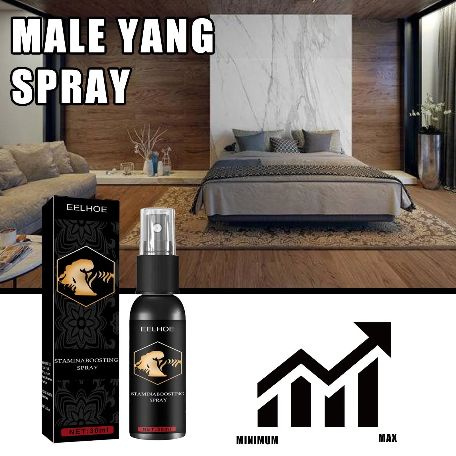 30ml men's treatment oil spray bottle for body moisturising and hip massage