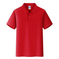 Short sleeve cotton work shirt on a hanger, showing plain chest for embroidery, in a choice of colours