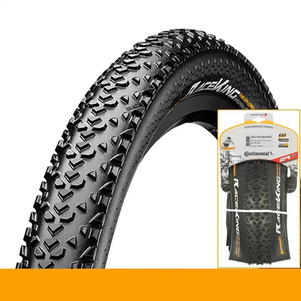 Mountain bike folding outer tyre with yellow sidewall, shown in 27.5x2.2 size.