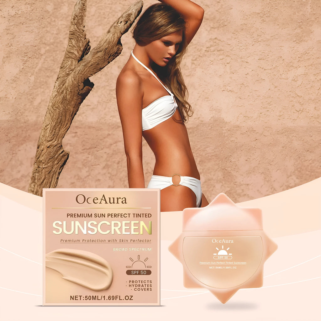 50ml sunscreen tube with titanium dioxide and aloe extract for summer UV protection