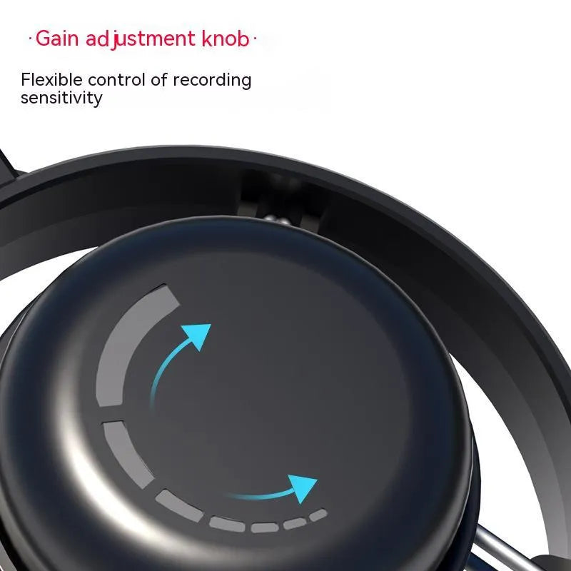 USB condenser microphone with RGB lighting in black, white, or pink colours for computer recording