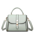 Women's soft PU leather messenger bag in square vertical design with shoulder strap