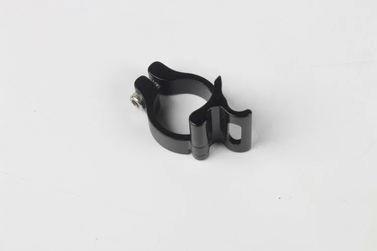 Black anodised aluminium vehicle clamp ring for 28.6mm tubing on frames and roll cages.