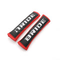 Car seat belt shoulder pads in black, blue and red options with cotton sponge cloth construction