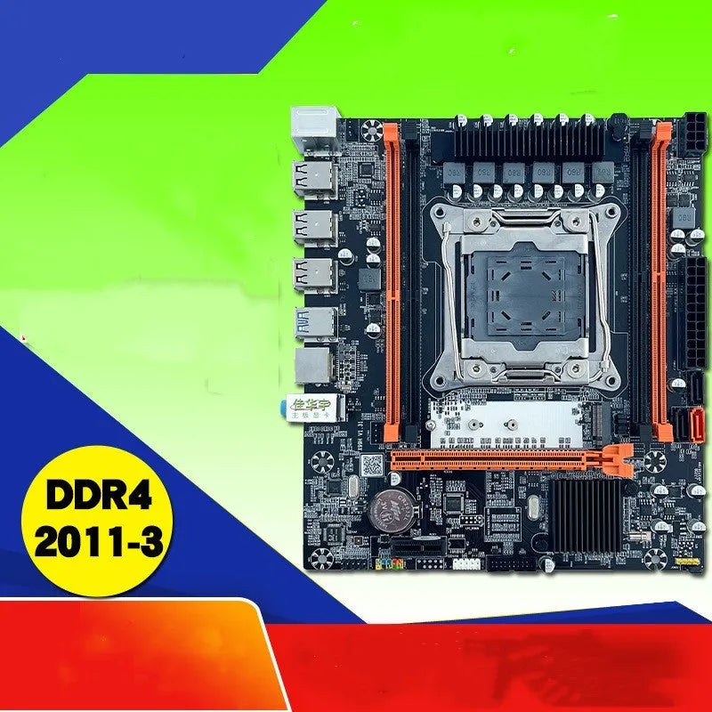 X99 M-ATX DDR4 server motherboard with LGA2011-3 socket, B85 chipset, M.2 slot, and multiple USB ports