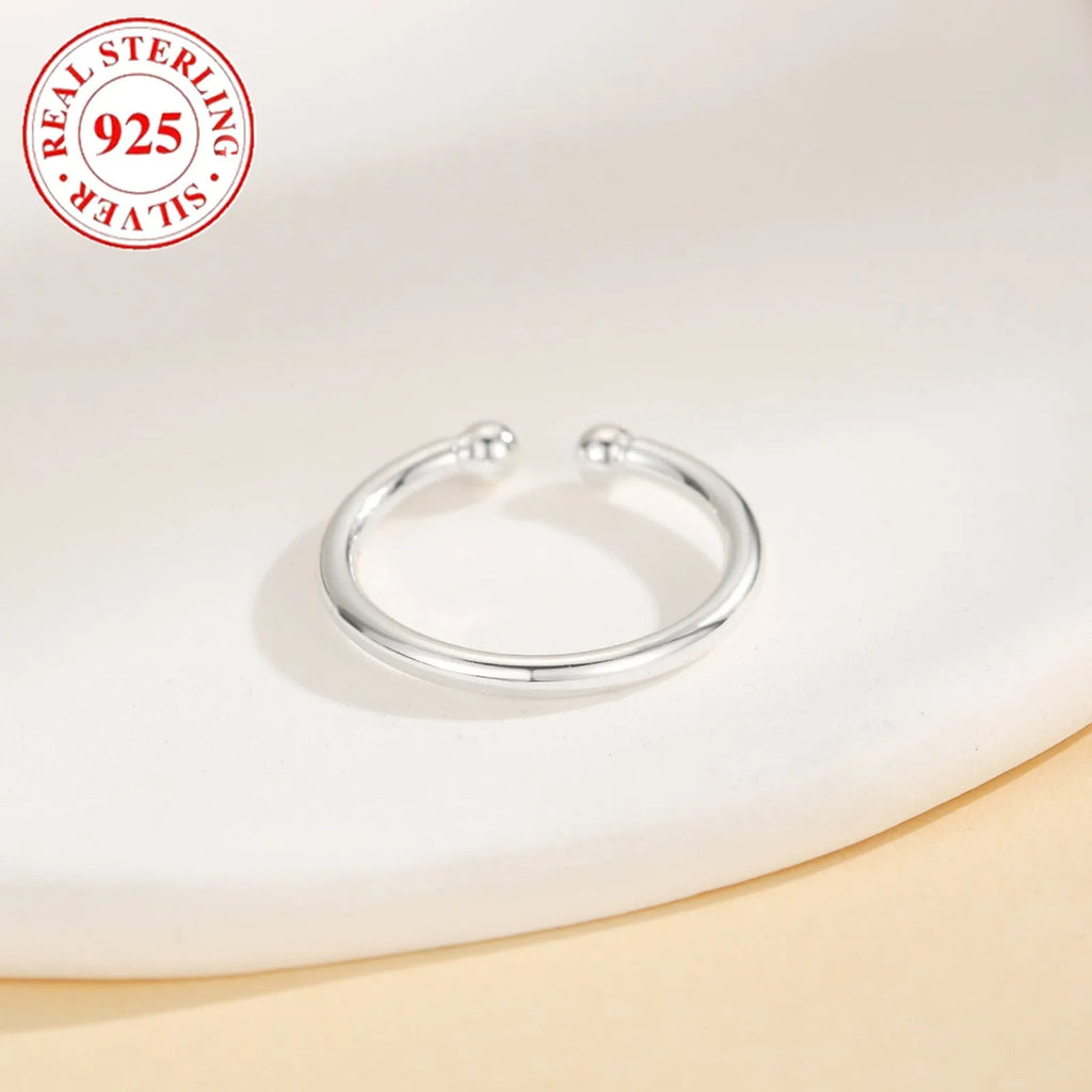 925 sterling silver women's toe ring white gold colour open adjustable design silver jewellery