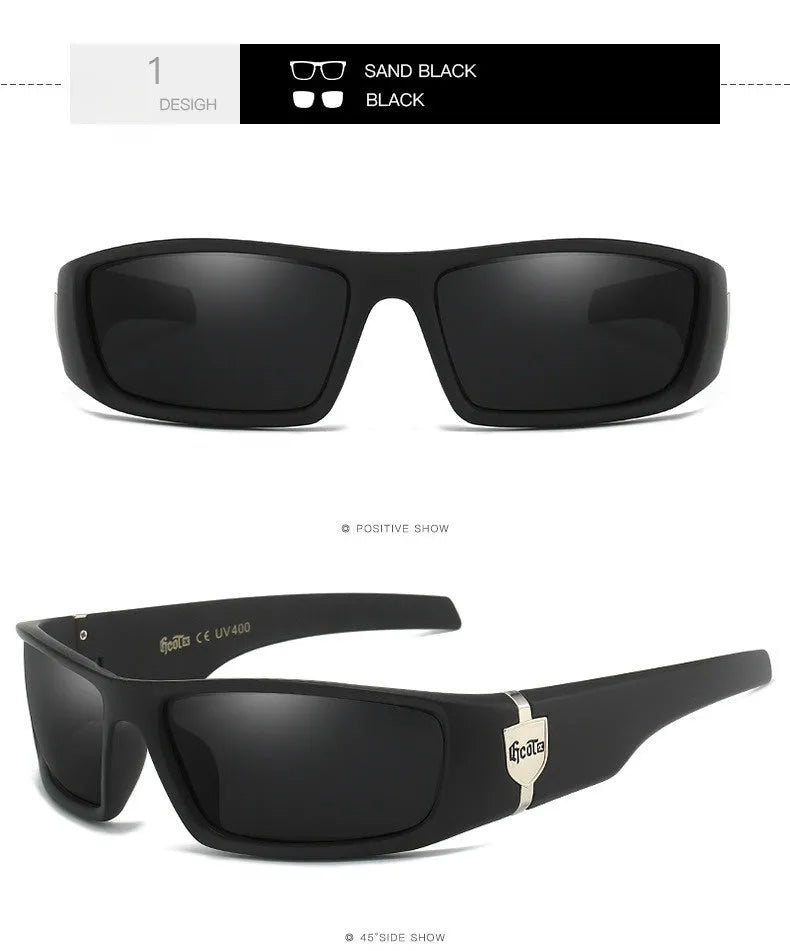 Bandit style West Coast polarized sunglasses G613 model in various colours with box frame