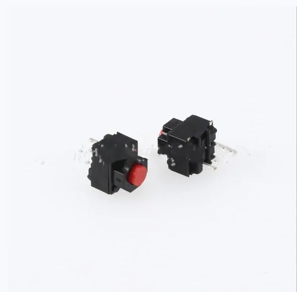 Black aluminium alloy waterproof patch tact switch with pins for PCB mounting