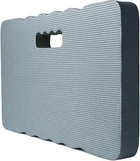 Blue plastic garden kneeler and seat mat with thick foam cushion for outdoor use.