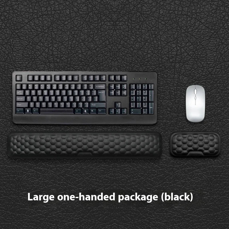 Memory foam mouse wrist pad with silicone base in cloth or leather cover options