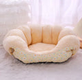 Cloth pet sofa bed for cats and small dogs in floral Pink Small Flower, Small Blue Flowers, or Yellow Small Flower, sizes S and M