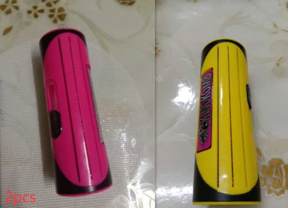 Red and yellow ABS stainless steel pet comb for dog and cat grooming