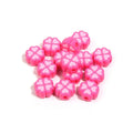 15mm acrylic clover craft beads with frosted finish in multiple colours including pink, blue, yellow, and green
