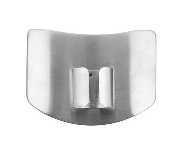 Stainless steel finger guard for kitchen safety during vegetable cutting