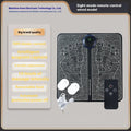 Rechargeable reflexology foot massager mat with foot pad and remote control on floor
