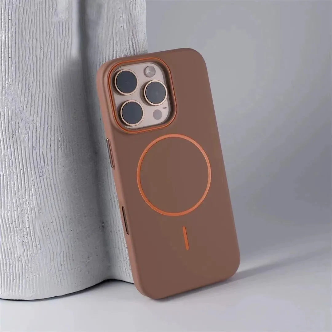 iPhone 16 frosted PC magnetic phone case with invisible bracket, black colour, hard shell protective sleeve for Apple iPhone 16 series