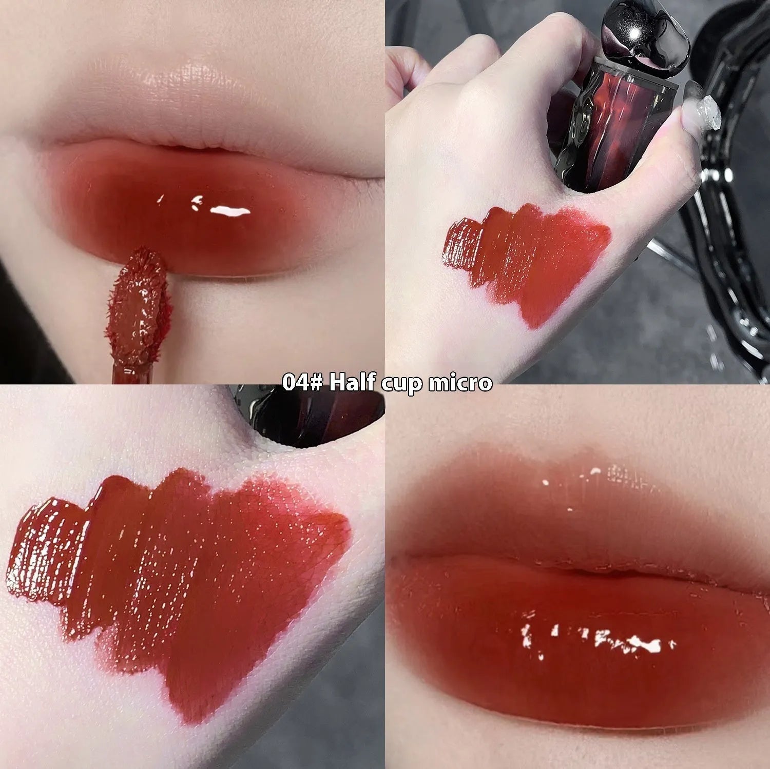Glacier Lava Lip Lacquer in water-light mirror formula with seven shade options 01-07