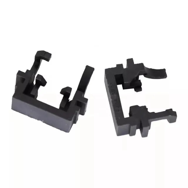 Black plastic Ford LED headlight adapter bracket for H1 halogen to LED conversion