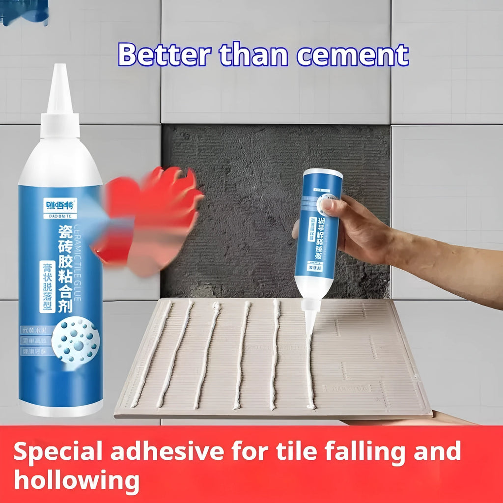 Tile shedding repair injection adhesive in emulsion body with capacities of 80g-500g for cold curing tile bonding