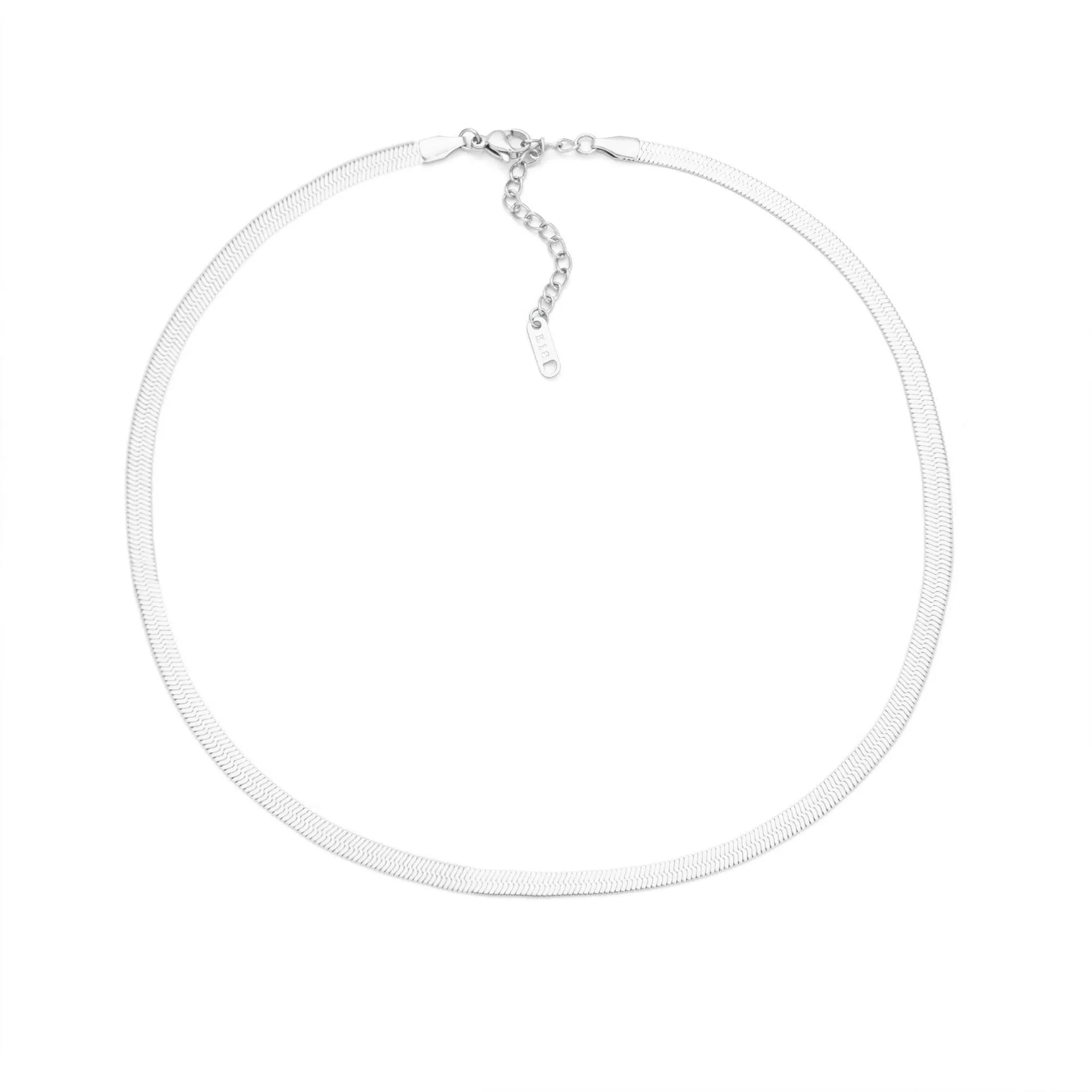 Titanium steel number letter necklace with 40.5cm chain and electroplated gold or silver finish