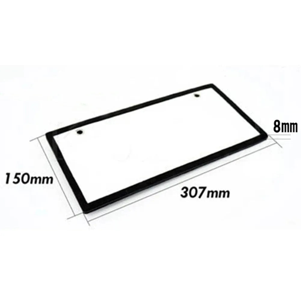 Two white LED truck licence plate lights with flat thin plastic housings and visible LED lamp bars.