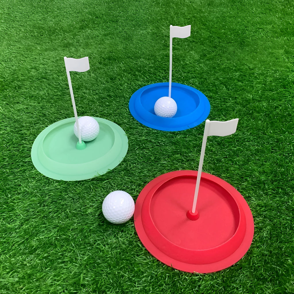 Silicone green rubber putter plate indoor hole cup 16cm diameter for golf practice