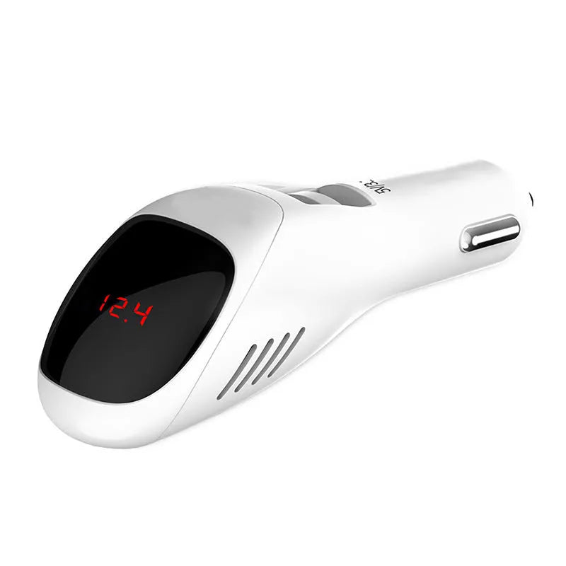 White car USB charger and air purifier unit for vehicle power sockets