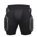 Black cycling multifunctional hip pad protective pants showing the hip protection area.