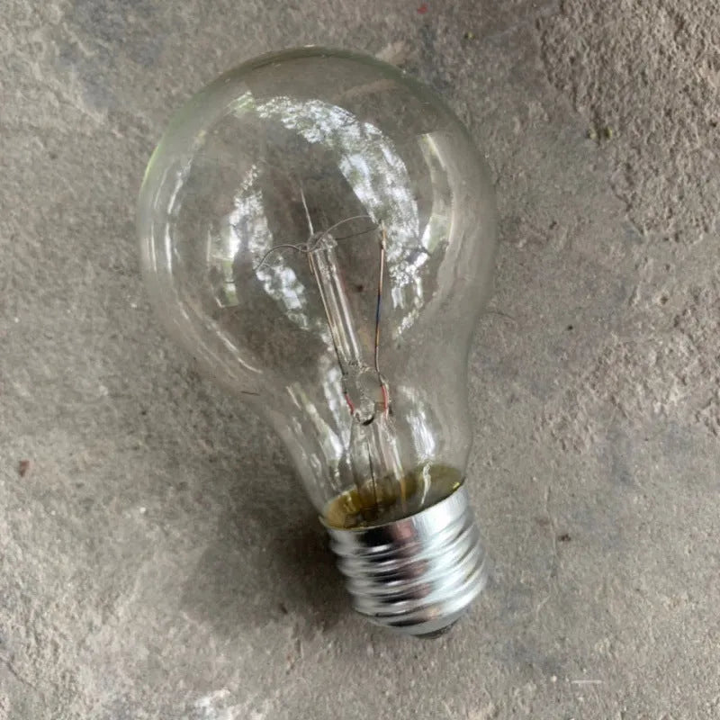 Old-fashioned incandescent tungsten bulb with E27 screw base, 220V, clear glass