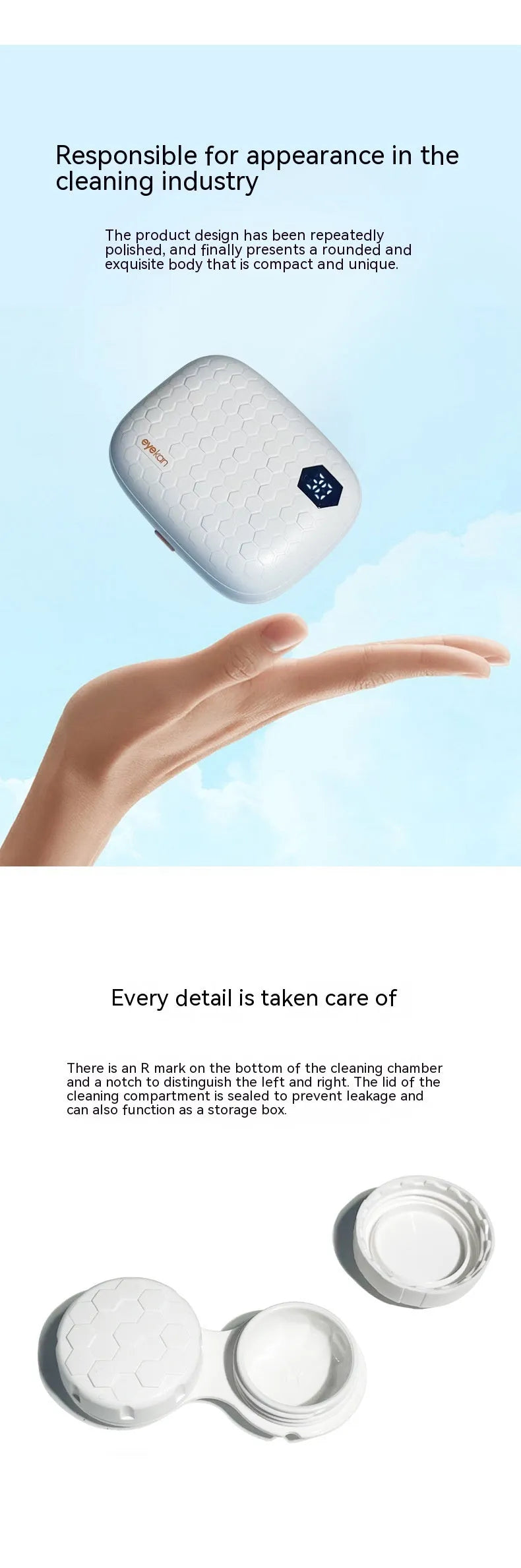 Automatic electric ultrasonic cleaning machine for invisible glasses with plastic housing