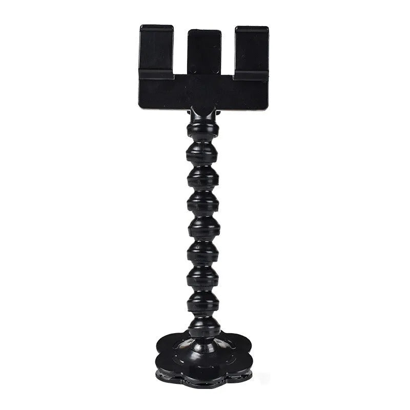 Black plastic pet photography phone holder with clip for dog or cat treats