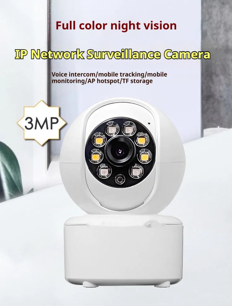 1080p HD dual-light panorama home security camera with ceiling mount bracket