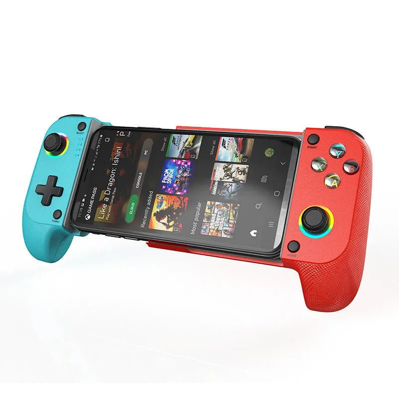 Bluetooth wireless game controller for Android and iOS mobile devices with type-C port