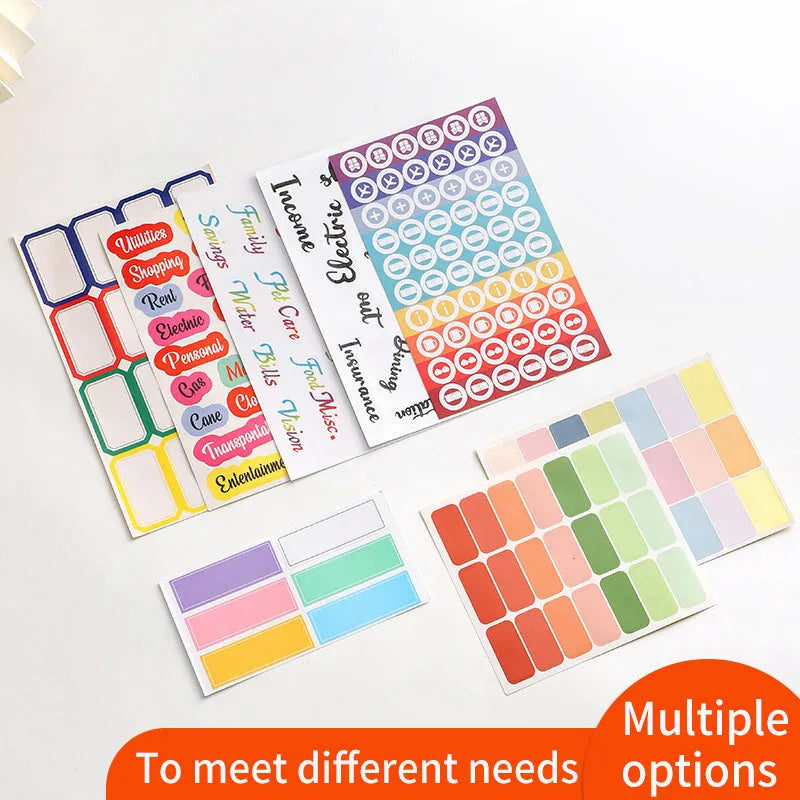 White German adhesive paper sticker for handwritten labels on a sheet.