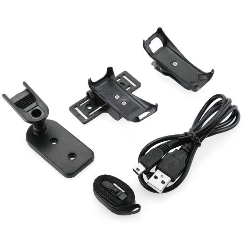 Black mini action camera with USB connection for outdoor sports recording