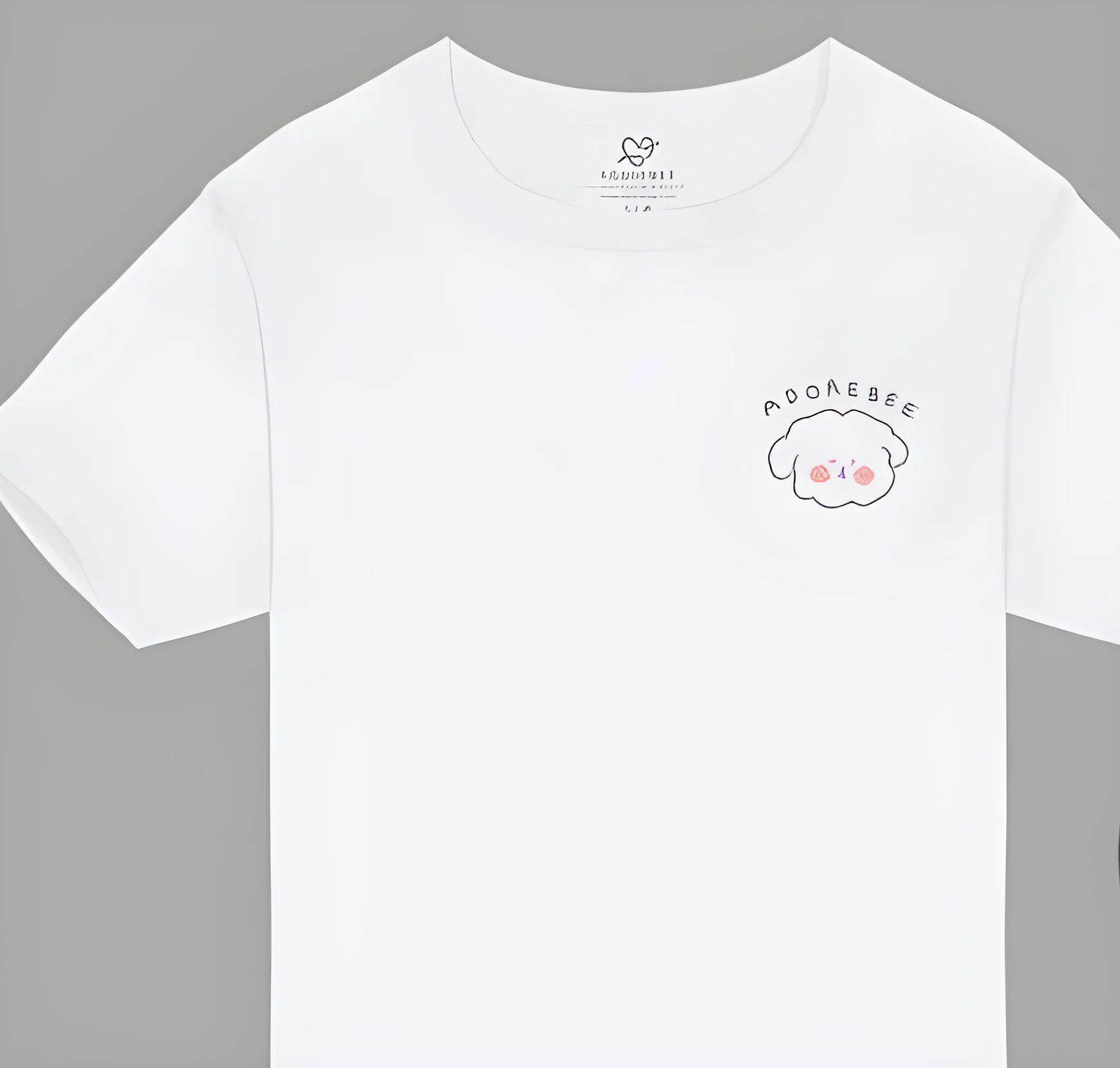 Plain white cotton T-shirt for men and women, available in sizes S M and L, flat lay