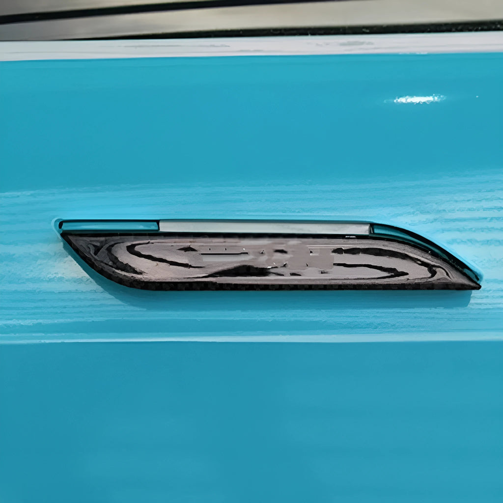Carbon fibre door handle protection stickers for vehicle scratch prevention