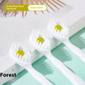 Box of 20 disposable beaded travel toothbrushes in individual wrappers.
