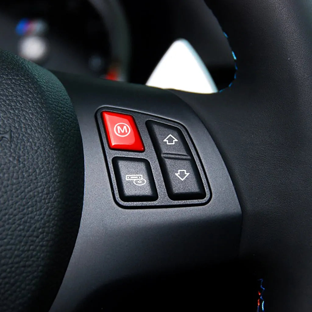 BMW steering wheel M1M2 mode buttons in red and blue options for F30 F34 vehicles