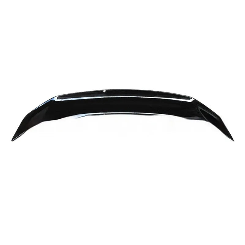 Universal punch-free car spoiler in ABS plastic shown in bright black finish.