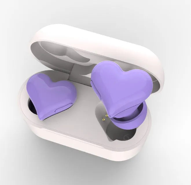 Wireless in-ear Bluetooth 5.0 headphones with charging case, waterproof, 10m range, 4-8 hours, red pink purple blue