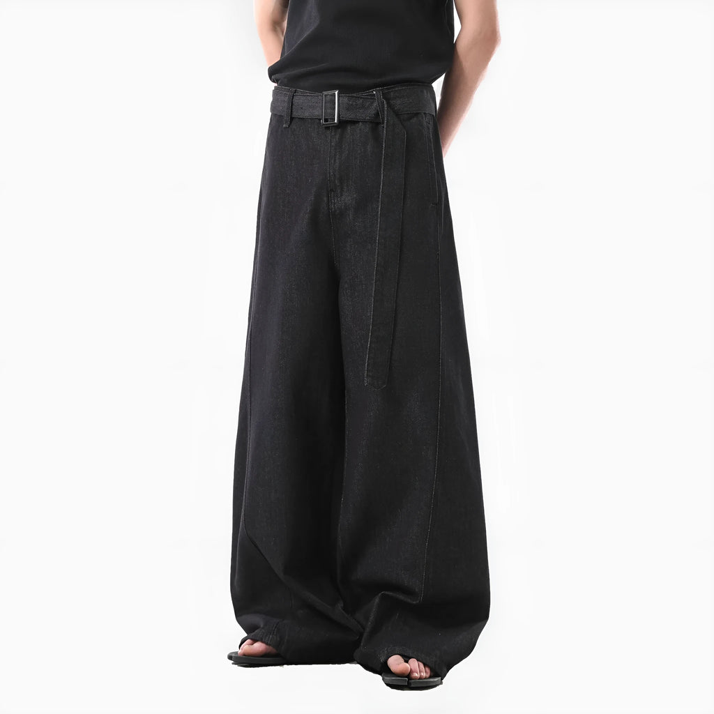 Women's black high waist straight leg jeans with zip fly in retro style